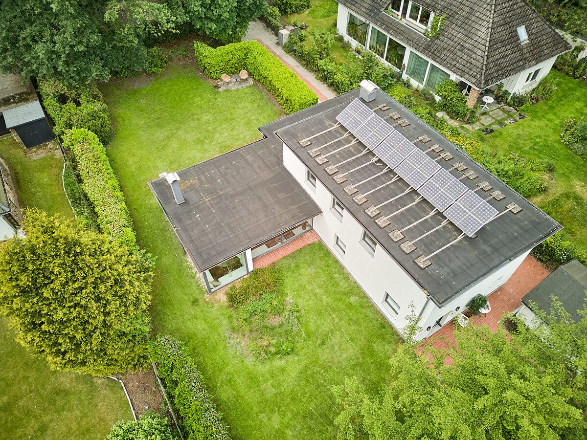 aerial view of the photovoltaic system