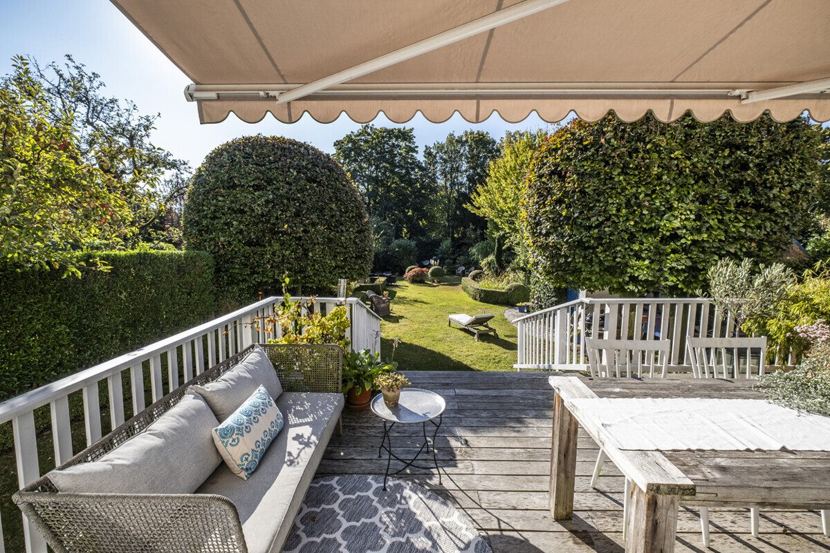 Terrace overlooking the garden