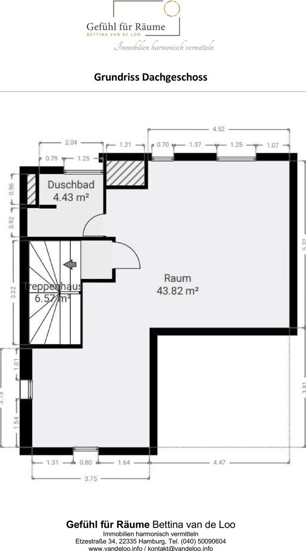 Attic floor plan with logo