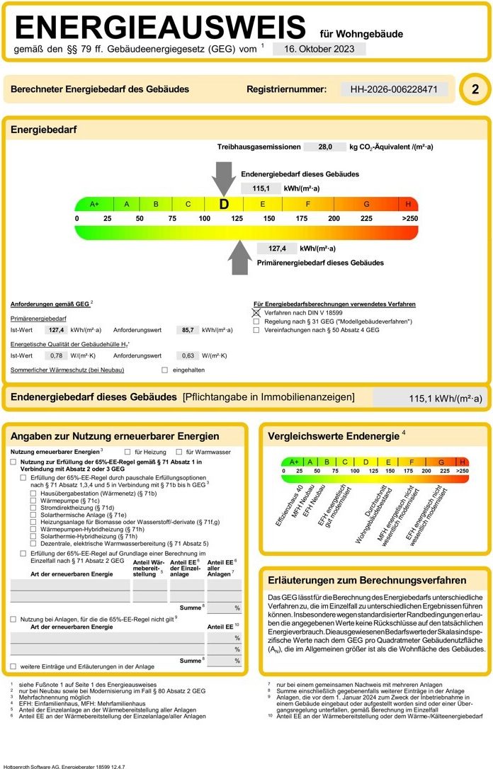 Energy performance certificate, page 2