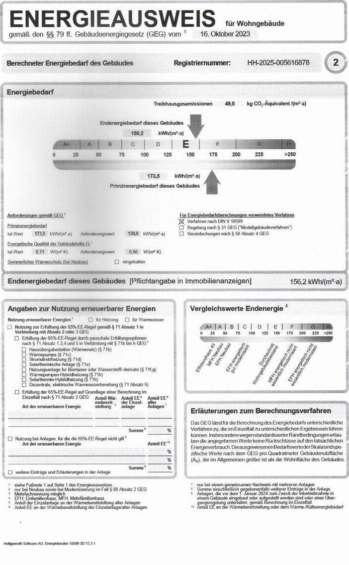 Energy performance certificate, page 2