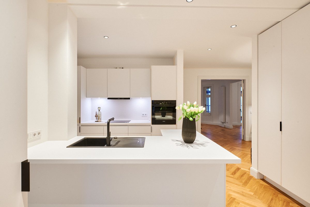 Open kitchen in a bright flat
